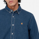 Koszula męska Carhartt WIP Longsleeve Weldon Shirt I031928 BLUE STONE WASHED