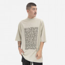 Koszulka męska Rick Owens DRKSHDW Knit T-shirt Jumbo SS T DU01C6274 RNEP3 PEARL/BLACK