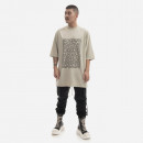 Koszulka męska Rick Owens DRKSHDW Knit T-shirt Jumbo SS T DU01C6274 RNEP3 PEARL/BLACK