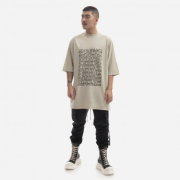 Koszulka męska Rick Owens DRKSHDW Knit T-shirt Jumbo SS T DU01C6274 RNEP3 PEARL/BLACK