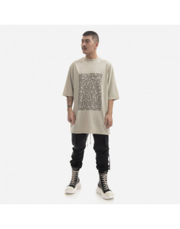 Koszulka męska Rick Owens DRKSHDW Knit T-shirt Jumbo SS T DU01C6274 RNEP3 PEARL/BLACK