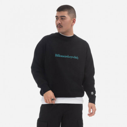 Bluza męska Billionaire Boys Club Serif Logo Crewneck B23102 BLACK