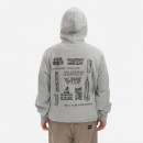 Bluza męska Billionaire Boys Club Signage Popover Hood B23123 HEATHER GREY