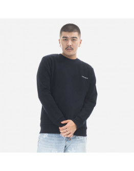 Bluza męska Carhartt WIP Script Embroidery Sweat I031242 ATOM BLUE/WHITE