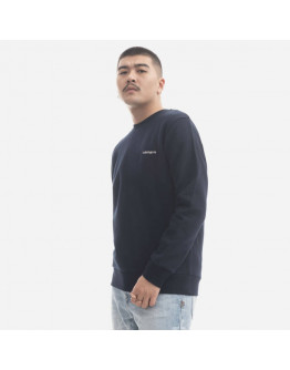 Bluza męska Carhartt WIP Script Embroidery Sweat I031242 ATOM BLUE/WHITE