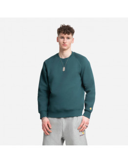 Bluza męska Carhartt WIP Chase Sweat I026383 BOTANIC/GOLD