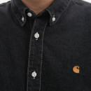 Koszula męska Carhartt WIP Longsleeve Weldon Shirt I031928 BLACK STONE WASHED