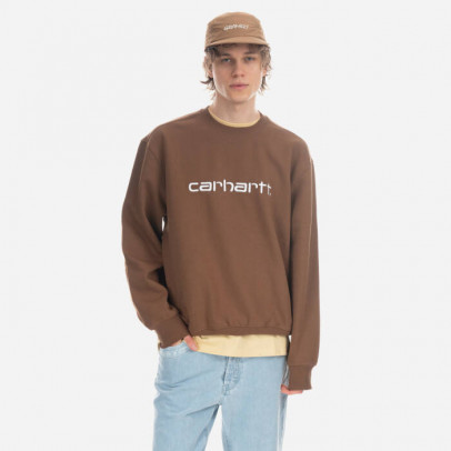 Bluza męska Carhartt WIP Sweat Carhartt Sweat I030229 TAMARIND/WHITE