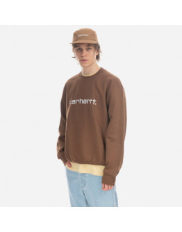 Bluza męska Carhartt WIP Sweat Carhartt Sweat I030229 TAMARIND/WHITE