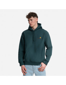 Bluza męska Carhartt WIP Hooded American Script Sweat I028279 BOTANIC