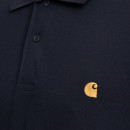 Koszulka męska Carhartt WIP S/S Chase Pique Polo I023807 DARK NAVY/GOLD