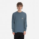 Koszulka męska Carhartt WIP Longsleeve Pocket T-Shirt I030437 STORM BLUE