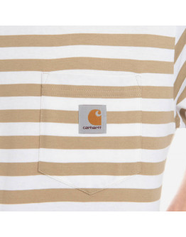 Koszulka męska Carhartt WIP S/S Scotty Pocket T-Shirt I027732 AMMONITE/WHITE