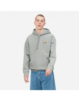 Bluza męska Carhartt WIP Hooded American Script Sweat I028279 GREY HEATHER