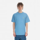 Koszulka męska Carhartt WIP S/S Chase T-Shirt I026391 PISCINE/GOLD