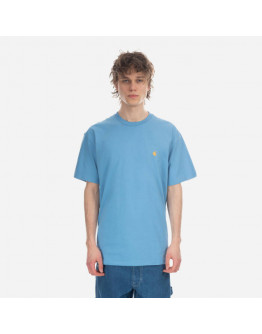 Koszulka męska Carhartt WIP S/S Chase T-Shirt I026391 PISCINE/GOLD