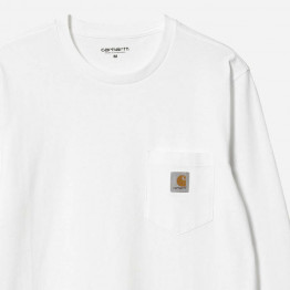 Koszulka męska Carhartt WIP Longsleeve Pocket T-Shirt I030437 WHITE