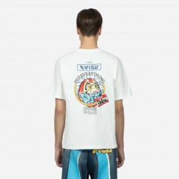 Koszulka męska Evisu Graffiti Daruma Sticker Printed SS Tee 2ESHTM3TS516XXCT OFF WHITE