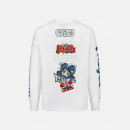 Koszulka męska Evisu Graffiti Wording Printed Longsleeve Tee 2ESHTM3TL523FFCT OFF WHITE