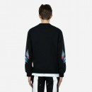 Bluza męska Evisu Seagull & Eagle Emb Crewneck Sweatshirt 2ESHTM3SW505RXCT BLACK