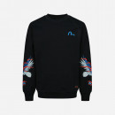 Bluza męska Evisu Seagull & Eagle Emb Crewneck Sweatshirt 2ESHTM3SW505RXCT BLACK