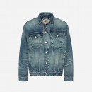 Kurtka męska Evisu Kamon Embossed Denim Jacket 2ESHTM3DJ710LFCS INDIGO DARK TONE