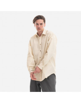 Koszula męska Drole De Monsieur Chemise Drôle Fleurie SH126 LIGHT BEIGE