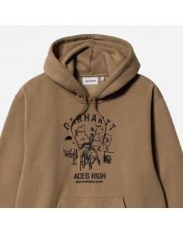 Bluza męska Carhartt WIP Hooded Souvenir Valley Sweat I031819 BUFFALO/BLACK