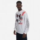 Koszulka męska Aries Mash Up Longsleeve Tee AR60022 WHITE