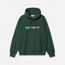 Bluza męska Carhartt WIP Hooded Carhartt Sweat I030230 TREEHOUSE/WHITE