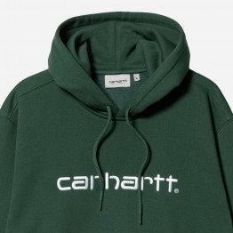 Bluza męska Carhartt WIP Hooded Carhartt Sweat I030230 TREEHOUSE/WHITE