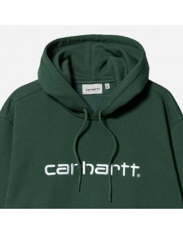 Bluza męska Carhartt WIP Hooded Carhartt Sweat I030230 TREEHOUSE/WHITE