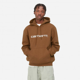 Bluza męska Carhartt WIP Hooded Carhartt Sweat I030230 TAMARIND/WHITE