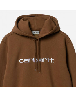 Bluza męska Carhartt WIP Hooded Carhartt Sweat I030230 TAMARIND/WHITE