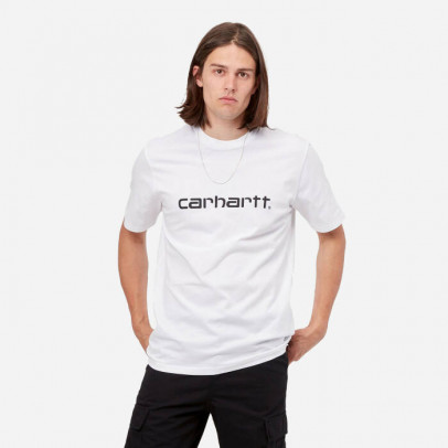 Koszulka męska Carhartt WIP S/S Script T-Shirt I031047 WHITE/BLACK