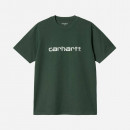 Koszulka męska Carhartt WIP S/S Script T-Shirt I031047 TREEHOUSE/WHITE