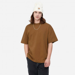 Koszulka męska Carhartt WIP S/S Link Script T-Shirt I031373 HAMILTON BROWN/BLACK