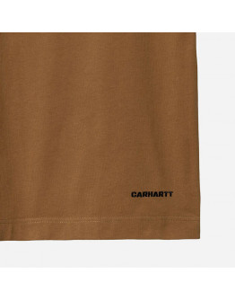 Koszulka męska Carhartt WIP S/S Link Script T-Shirt I031373 HAMILTON BROWN/BLACK