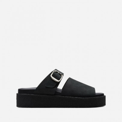 Klapki damskie Clarks Originals Crepe Slide Black Nubuck 26172567