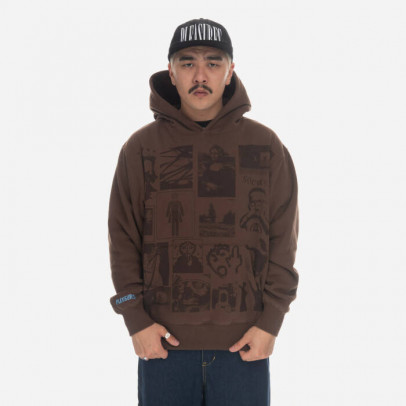 Bluza męska PLEASURES Choices Hoodie P23SP021-BROWN