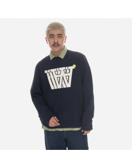 Bluza męska Wood Wood Tye badge Logo Sweatshirt 10255603-2424 NAVY