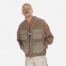 Kamizelka męska PLEASURES Beagle Hunting Vest P23SP017-KHAKI