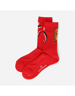 Skarpety A Bathing Ape Shark Socks 001SOI801007M RED