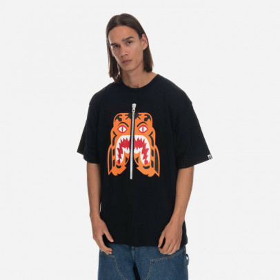 Koszulka męska A Bathing Ape Tiger Relaxed Tee 001CSI801012M BLACK