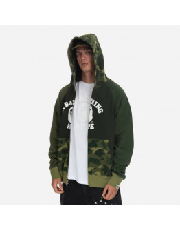 Bluza męska A Bathing Ape Color Camo Relaed Ful Zip Hoodie 001ZPI801008M GREEN