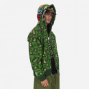 Bluza męska A Bathing Ape Bape Distortion Shark Relaxed Fit Full Zip Hoodie 001ZPI801002M GREEN