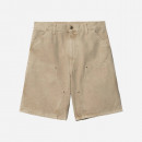 Szorty męskie Carhartt WIP Double Knee Short I031503 DUSTY H BROWN