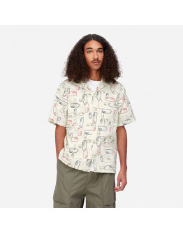 Koszula męska Carhartt WIP S/S Sumor Shirt I031661 OUTLINE PRINT/WAX