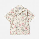 Koszula męska Carhartt WIP S/S Sumor Shirt I031661 OUTLINE PRINT/WAX