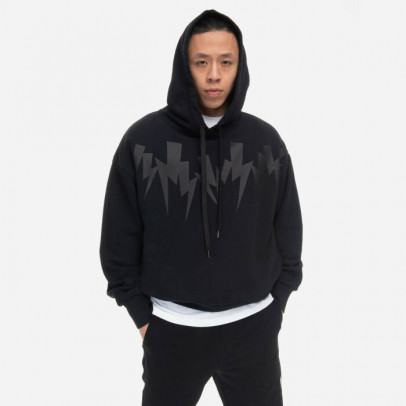 Bluza męska Neil Barrett Jumbled Bolt Hoodie PBJS153-U517S 0101